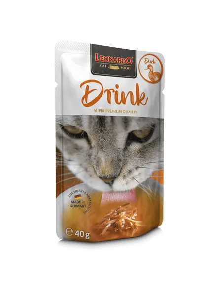 LEONARDO Drinks Duck – Bebida  hidratación de Pato para Gatos