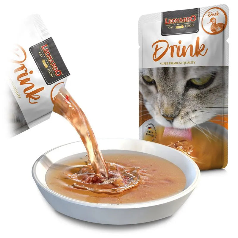 LEONARDO Drinks Duck – Bebida  hidratación de Pato para Gatos