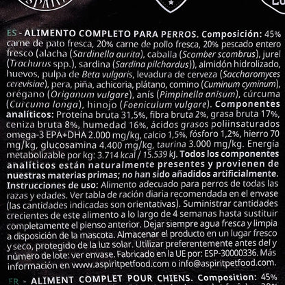 Alpha Spirit The Only One Free Range Duck pienso para perros
