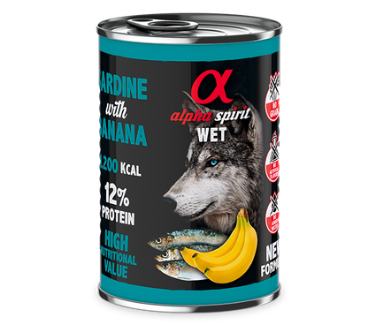 Alpha Spirit Paté con fruta para perros – lata 400 g