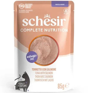 Schesir CAT Mousse Atún con Salmón para Gatos Adultos