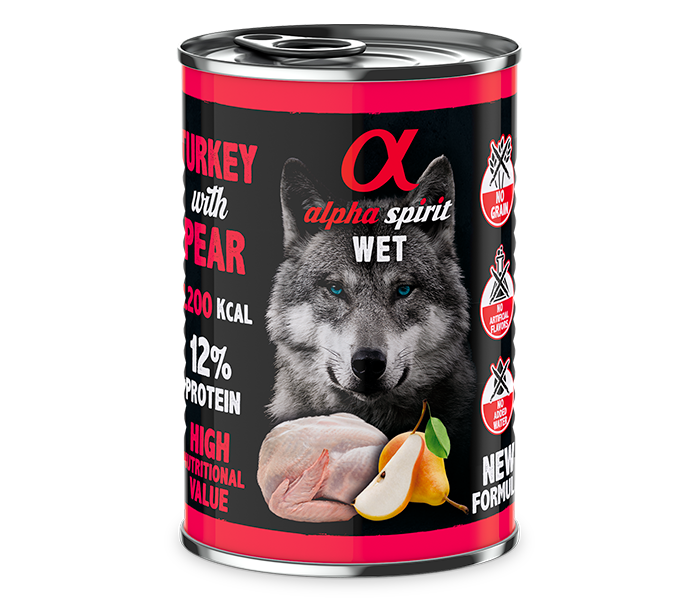 Alpha Spirit Paté con fruta para perros – lata 400 g