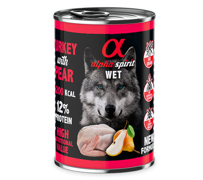 Alpha Spirit Paté con fruta para perros – lata 400 g